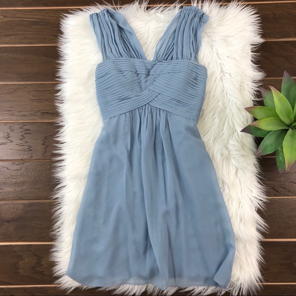 [BCBGMaxAzaria] Frost Blue Milo Chiffon Dress Sz 4